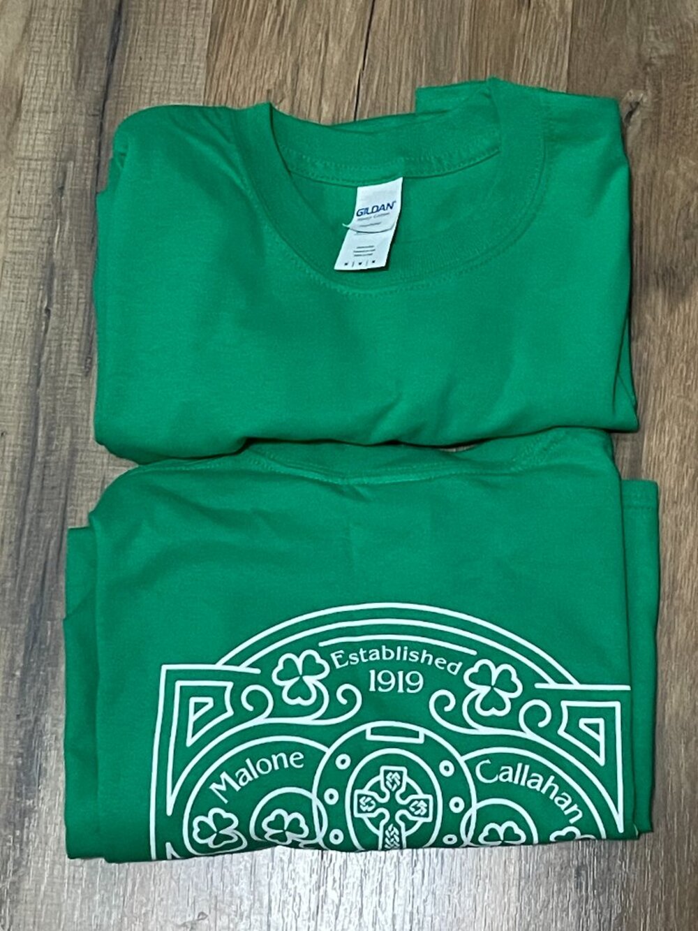 Pair of Irish Family Reunion t-shirts, size M, unworn